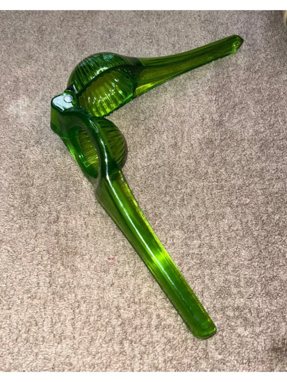 Vintage Green Lucite Citrus Juicer Handheld Press Mid-Century Kitchen Barware to